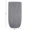 ΣΕΤ 3ΤΜΧ ΓΛΑΣΤΡΕΣ ΚΥΛΙΝΔΡΟΙ ΣΕΙΡΑ GARDENER HM4720 FIBERCLAY-ΧΡΩΜΑ CEMENT Φ44x79Υεκ