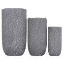 ΣΕΤ 3ΤΜΧ ΓΛΑΣΤΡΕΣ ΚΥΛΙΝΔΡΟΙ ΣΕΙΡΑ GARDENER HM4720 FIBERCLAY-ΧΡΩΜΑ CEMENT Φ44x79Υεκ