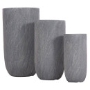 ΣΕΤ 3ΤΜΧ ΓΛΑΣΤΡΕΣ ΚΥΛΙΝΔΡΟΙ ΣΕΙΡΑ GARDENER HM4720 FIBERCLAY-ΧΡΩΜΑ CEMENT Φ44x79Υεκ