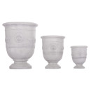 ΣΕΤ 3ΤΜΧ ΓΛΑΣΤΡΕΣ ΜΕ ΑΝΑΓΛΥΦΟ GARDENER HM4729 FIBERCLAY-ΣΕ ΥΠΟΛΕΥΚΟ Φ58x72.5Υεκ