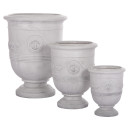ΣΕΤ 3ΤΜΧ ΓΛΑΣΤΡΕΣ ΜΕ ΑΝΑΓΛΥΦΟ GARDENER HM4729 FIBERCLAY-ΣΕ ΥΠΟΛΕΥΚΟ Φ58x72.5Υεκ