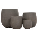 ΣΕΤ 4ΤΜΧ ΓΛΑΣΤΡΕΣ ΣΤΡΟΓΓΥΛΕΣ GARDENER HM4726 FIBERCLAY ΓΚΡΙΖΟΠΡΑΣΙΝΟ Φ52x55Υεκ