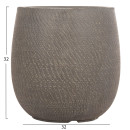 ΣΕΤ 4ΤΜΧ ΓΛΑΣΤΡΕΣ ΣΤΡΟΓΓΥΛΕΣ GARDENER HM4726 FIBERCLAY ΓΚΡΙΖΟΠΡΑΣΙΝΟ Φ52x55Υεκ