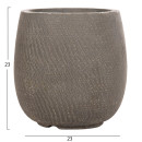 ΣΕΤ 4ΤΜΧ ΓΛΑΣΤΡΕΣ ΣΤΡΟΓΓΥΛΕΣ GARDENER HM4726 FIBERCLAY ΓΚΡΙΖΟΠΡΑΣΙΝΟ Φ52x55Υεκ