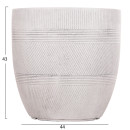 ΣΕΤ 4ΤΜΧ ΓΛΑΣΤΡΕΣ ΣΤΡΟΓΓΥΛΕΣ ΣΕΙΡΑ GARDENER HM4719 FIBERCLAY-ΧΡΩΜΑ CEMENT Φ44x43Υεκ