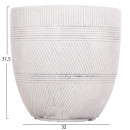 ΣΕΤ 4ΤΜΧ ΓΛΑΣΤΡΕΣ ΣΤΡΟΓΓΥΛΕΣ ΣΕΙΡΑ GARDENER HM4719 FIBERCLAY-ΧΡΩΜΑ CEMENT Φ44x43Υεκ