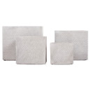 ΣΕΤ 4ΤΜΧ ΓΛΑΣΤΡΕΣ ΤΕΤΡΑΓΩΝΕΣ GARDENER HM4730 FIBERCLAY ΓΚΡΙ CEMENT 37x37x32Υεκ.