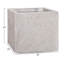 ΣΕΤ 4ΤΜΧ ΓΛΑΣΤΡΕΣ ΤΕΤΡΑΓΩΝΕΣ GARDENER HM4730 FIBERCLAY ΓΚΡΙ CEMENT 37x37x32Υεκ.