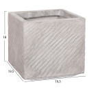 ΣΕΤ 4ΤΜΧ ΓΛΑΣΤΡΕΣ ΤΕΤΡΑΓΩΝΕΣ GARDENER HM4730 FIBERCLAY ΓΚΡΙ CEMENT 37x37x32Υεκ.