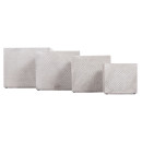 ΣΕΤ 4ΤΜΧ ΓΛΑΣΤΡΕΣ ΤΕΤΡΑΓΩΝΕΣ GARDENER HM4730 FIBERCLAY ΓΚΡΙ CEMENT 37x37x32Υεκ.