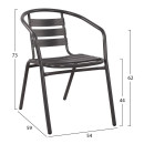 ΣΕΤ ΤΡΑΠΕΖΑΡΙΑΣ 5ΤΜΧ ADAM HM21220.01 ΚΑΡΕΚΛΕΣ ΜΕΤΑΛΛΙΚΕΣ & ΤΡΑΠΕΖΙ 110x60 ΓΚΡΙ