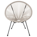 ΣΕΤ ΕΞΩΤΕΡΙΚΟΥ ΧΩΡΟΥ 3ΤΜΧ ACAPULCO HM11861.03 P.E.RATTAN ΕΚΡΟΥ-ΜΕΤΑΛΛΟ ΣΕ ΜΑΥΡΟ