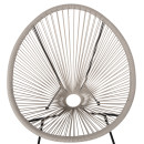ΣΕΤ ΕΞΩΤΕΡΙΚΟΥ ΧΩΡΟΥ 3ΤΜΧ ACAPULCO HM11861.03 P.E.RATTAN ΕΚΡΟΥ-ΜΕΤΑΛΛΟ ΣΕ ΜΑΥΡΟ