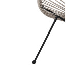 ΣΕΤ ΕΞΩΤΕΡΙΚΟΥ ΧΩΡΟΥ 3ΤΜΧ ACAPULCO HM11861.03 P.E.RATTAN ΕΚΡΟΥ-ΜΕΤΑΛΛΟ ΣΕ ΜΑΥΡΟ