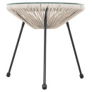 ΣΕΤ ΕΞΩΤΕΡΙΚΟΥ ΧΩΡΟΥ 3ΤΜΧ ACAPULCO HM11861.03 P.E.RATTAN ΕΚΡΟΥ-ΜΕΤΑΛΛΟ ΣΕ ΜΑΥΡΟ