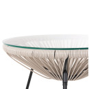 ΣΕΤ ΕΞΩΤΕΡΙΚΟΥ ΧΩΡΟΥ 3ΤΜΧ ACAPULCO HM11861.03 P.E.RATTAN ΕΚΡΟΥ-ΜΕΤΑΛΛΟ ΣΕ ΜΑΥΡΟ
