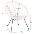 ΣΕΤ ΕΞΩΤΕΡΙΚΟΥ ΧΩΡΟΥ 3ΤΜΧ ACAPULCO HM11861.12 P.E.RATTAN ΛΕΥΚΟ-ΜΕΤΑΛΛΟ ΣΕ ΜΑΥΡΟ