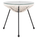 ΣΕΤ ΕΞΩΤΕΡΙΚΟΥ ΧΩΡΟΥ 3ΤΜΧ ACAPULCO HM11861.12 P.E.RATTAN ΛΕΥΚΟ-ΜΕΤΑΛΛΟ ΣΕ ΜΑΥΡΟ