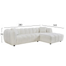 ΣΕΤ ΚΑΝΑΠΕΣ ΓΩΝΙΑ (ΔΕΞΙΑ)-ΠΟΛΥΘΡΟΝΑ LOUNGE LYKKE HM10820.02R ΕΚΡΟΥ ΥΦΑΣΜΑ
