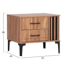 ΣΕΤ ΚΡΕΒΑΤΟΚΑΜΑΡΑΣ 4ΤΜΧ HARRY HM21115 ΜΕΛΑΜΙΝΗ ΣΕ ΦΥΣΙΚΟ ΞΥΛΟΥ & ΜΑΥΡΟ ΧΡΩΜΑ
