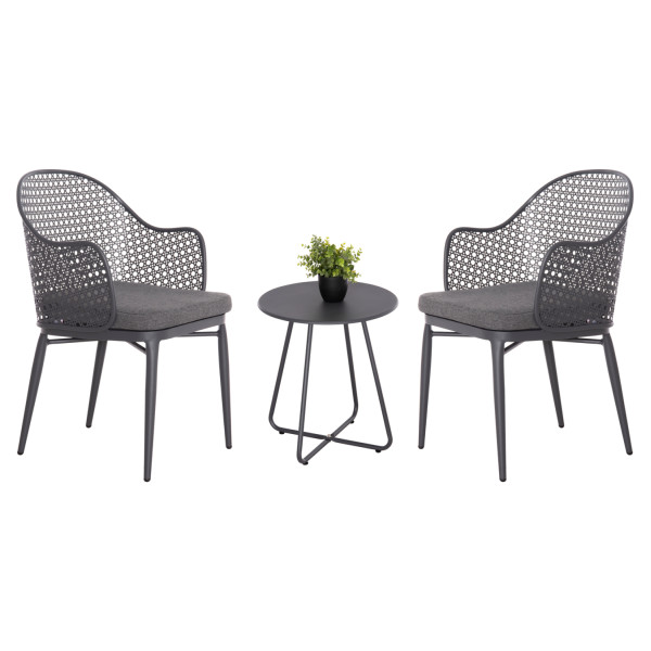 ΣΕΤ LOUNGE 3TMX ΕΞ.ΧΩΡΟΥ OREGO HM21107.01 ΑΛΟΥΜΙΝΙΟ & ΜΕΤΑΛΛΟ ΣΕ ΣΚΟΥΡΟ ΓΚΡΙ