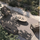 ΣΕΤ ΣΑΛΟΝΙ 4ΤΜΧ MAHAL HM6424.02 ΚΡΕΜ ΑΛΟΥΜΙΝΙΟ--ΜΠΕΖ OLEFIN & ΣΧΟΙΝΙ STRAP