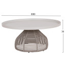 ΣΕΤ ΣΑΛΟΝΙ 5ΤΜΧ DRISCOLL ΗM6473.02 IVORY ΑΛΟΥΜΙΝΙΟ--ΜΠΕΖ ΣΧΟΙΝΙ & OLEFIN ΥΦΑΣΜΑ