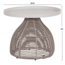 ΣΕΤ ΣΑΛΟΝΙ 5ΤΜΧ DRISCOLL ΗM6473.02 IVORY ΑΛΟΥΜΙΝΙΟ--ΜΠΕΖ ΣΧΟΙΝΙ & OLEFIN ΥΦΑΣΜΑ