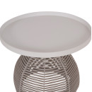 ΣΕΤ ΣΑΛΟΝΙ 5ΤΜΧ DRISCOLL ΗM6473.02 IVORY ΑΛΟΥΜΙΝΙΟ--ΜΠΕΖ ΣΧΟΙΝΙ & OLEFIN ΥΦΑΣΜΑ