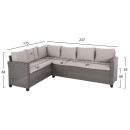 ΣΕΤ ΣΑΛΟΝΙ ΓΩΝΙΑ & ΤΡΑΠΕΖΙ CARSON HM6078.01 ΓΚΡΙ ΣΥΝΘ.RATTAN-ΜΑΞΙΛΑΡΙΑ