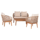 ΣΕΤ ΣΑΛΟΝΙ ΕΞ.ΧΩΡΟΥ 4ΤΜΧ FRANKY HM6231 ΞΥΛΟ ΑΚΑΚΙΑΣ-ΜΕΤΑΛΛΟ-ΣΧΟΙΝΙ