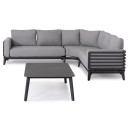 ΣΕΤ ΣΑΛΟΝΙ ΕΞ.ΧΩΡΟΥ 4ΤΜΧ ORION CORNER HM6191.01 ΣΚΟΥΡΟ ΓΚΡΙ ΑΛΟΥΜΙΝΙΟ & OLEFIN