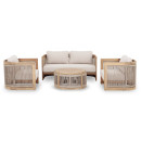 ΣΕΤ ΣΑΛΟΝΙ ΕΞ.ΧΩΡΟΥ 4ΤΜΧ ΣΕΙΡΑ ODYSSEY ΗΜ6264 ΞΥΛΟ ΑΚΑΚΙΑΣ-ΣΧΟΙΝΙ-ΜΠΕΖ ΥΦΑΣΜΑ