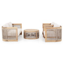 ΣΕΤ ΣΑΛΟΝΙ ΕΞ.ΧΩΡΟΥ 4ΤΜΧ ΣΕΙΡΑ ODYSSEY ΗΜ6264 ΞΥΛΟ ΑΚΑΚΙΑΣ-ΣΧΟΙΝΙ-ΜΠΕΖ ΥΦΑΣΜΑ