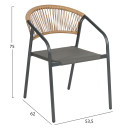 ΣΕΤ ΤΡΑΠΕΖΑΡΙΑΣ 5ΤΜΧ ADAM HM10727.01 ΚΑΡΕΚΛΕΣ ΜΕΤΑΛΛΙΚΕΣ & ΤΡΑΠΕΖΙ 110x60εκ ΓΚΡΙ