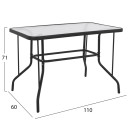 ΣΕΤ ΤΡΑΠΕΖΑΡΙΑΣ 5ΤΜΧ ADAM HM10727.03 ΚΑΡΕΚΛΕΣ ΜΕΤΑΛΛΙΚΕΣ & ΤΡΑΠΕΖΙ 110x60εκ ΜΑΥΡΟ