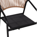 ΣΕΤ ΤΡΑΠΕΖΑΡΙΑΣ 5ΤΜΧ ADAM HM10727.03 ΚΑΡΕΚΛΕΣ ΜΕΤΑΛΛΙΚΕΣ & ΤΡΑΠΕΖΙ 110x60εκ ΜΑΥΡΟ