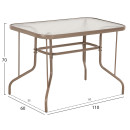 ΣΕΤ ΤΡΑΠΕΖΑΡΙΑΣ 5ΤΜΧ ADAM HM10727.04 ΚΑΡΕΚΛΕΣ ΜΕΤΑΛΛΙΚΕΣ & ΤΡΑΠΕΖΙ 110x60εκ ΣΑΜΠΑΝΙ