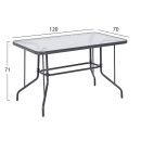 ΣΕΤ ΤΡΑΠΕΖΑΡΙΑΣ 5ΤΜΧ ADAM HM10859.01 ΚΑΡΕΚΛΕΣ ΜΕΤΑΛΛΙΚΕΣ & ΤΡΑΠΕΖΙ 120x70εκ ΓΚΡΙ