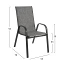 ΣΕΤ ΤΡΑΠΕΖΑΡΙΑΣ 5ΤΜΧ ADAM HM10897.01 ΤΡΑΠΕΖΙ 110x60εκ & 4 ΠΟΛΥΘΡΟΝΕΣ--ΓΚΡΙ