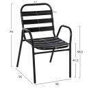 ΣΕΤ ΤΡΑΠΕΖΑΡΙΑΣ 5ΤΜΧ ADAM HM21219.01 ΚΑΡΕΚΛΕΣ ΜΕΤΑΛΛΙΚΕΣ & ΤΡΑΠΕΖΙ 110x60 ΜΑΥΡΟ