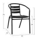 ΣΕΤ ΤΡΑΠΕΖΑΡΙΑΣ 5ΤΜΧ ADAM HM21220.03 ΚΑΡΕΚΛΕΣ ΜΕΤΑΛΛΙΚΕΣ & ΤΡΑΠΕΖΙ 110x60 ΜΑΥΡΟ