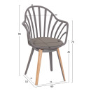 ΣΕΤ ΤΡΑΠΕΖΑΡΙΑΣ 5ΤΜΧ ANAIS HM21176 MDF TOP ΣΕ ΓΚΡΙ--P.P. & PU ΣΕ ΓΚΡΙ