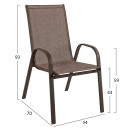 ΣΕΤ ΤΡΑΠΕΖΑΡΙΑΣ 5ΤΜΧ BRAVO HM10900.12--ΤΡΑΠΕΖΙ & 4 ΚΑΡΕΚΛΕΣ 120x70εκ -ΚΑΦΕ