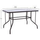 ΣΕΤ ΤΡΑΠΕΖΑΡΙΑΣ 5ΤΜΧ ΕΞ.ΧΩΡΟΥ ADAM HM10873.01 ΜΕΤΑΛΛΟ & WICKER ΣΕ ΚΑΦΕ