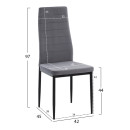 ΣΕΤ ΤΡΑΠΕΖΑΡΙΑΣ 5ΤΜΧ LADY HM21199.01 ΓΥΑΛΙ--ΜΕΤΑΛΛΟ ΣΕ ΜΑΥΡΟ & ΒΕΛΟΥΔΟ ΓΚΡΙ