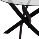 ΣΕΤ ΤΡΑΠΕΖΑΡΙΑΣ 5ΤΜΧ LADY HM21199.01 ΓΥΑΛΙ--ΜΕΤΑΛΛΟ ΣΕ ΜΑΥΡΟ & ΒΕΛΟΥΔΟ ΓΚΡΙ