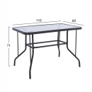 ΣΕΤ ΤΡΑΠΕΖΑΡΙΑΣ 5ΤΜΧ LEONE HM10835.01 ΚΑΡΕΚΛΕΣ ΜΕΤΑΛΛΙΚΕΣ & ΤΡΑΠΕΖΙ 110x60εκ ΓΚΡΙ