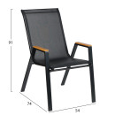 ΣΕΤ ΤΡΑΠΕΖΑΡΙΑΣ 5ΤΜΧ LEONE HM10835.03 ΚΑΡΕΚΛΕΣ ΜΕΤΑΛΛΙΚΕΣ & ΤΡΑΠΕΖΙ 110x60εκ ΜΑΥΡΟ