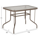 ΣΕΤ ΤΡΑΠΕΖΑΡΙΑΣ 5ΤΜΧ LEONE HM10835.04 ΚΑΡΕΚΛΕΣ ΜΕΤΑΛΛΙΚΕΣ & ΤΡΑΠΕΖΙ 110x60εκ ΣΑΜΠΑΝΙ